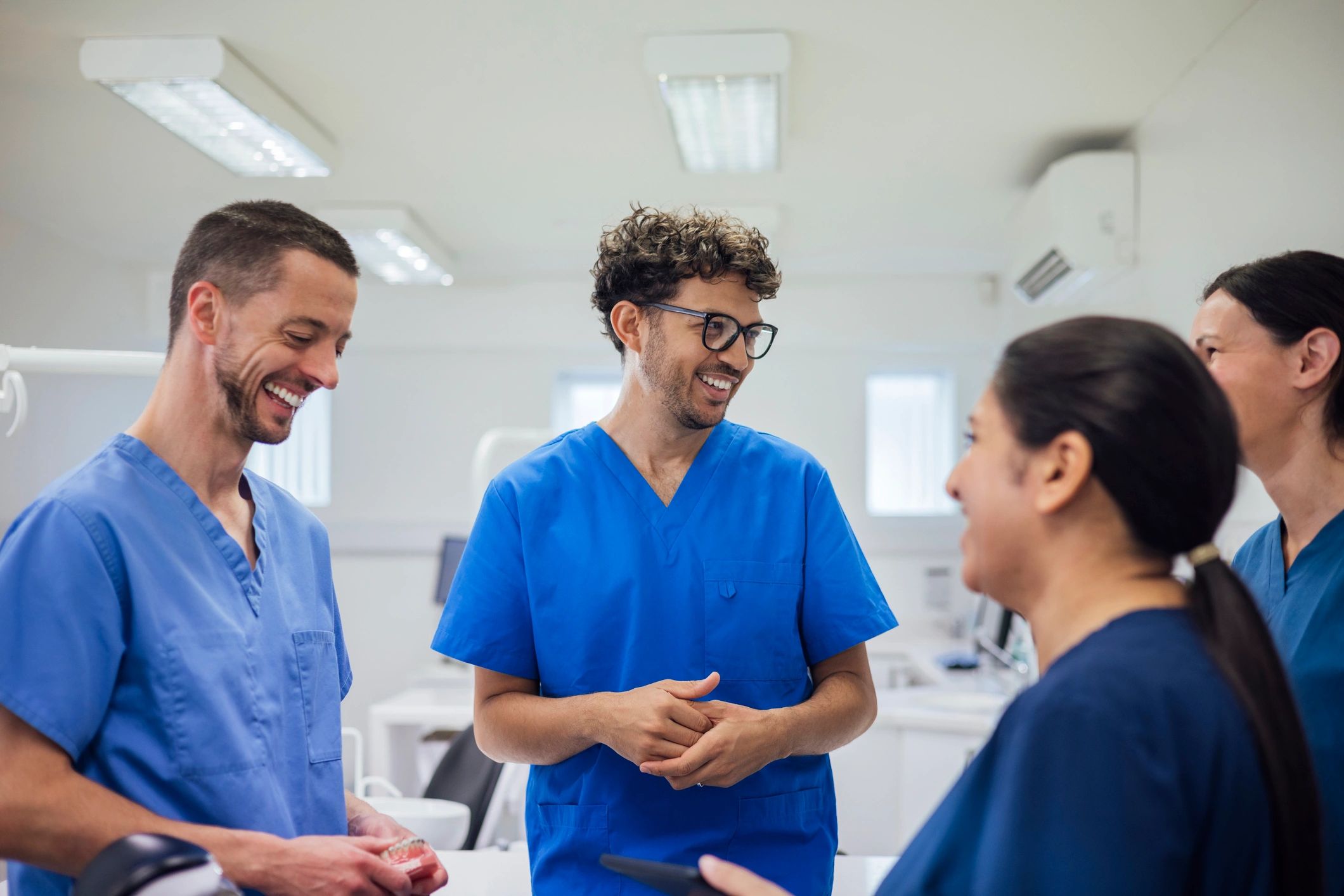 Friendly dental team in a practice